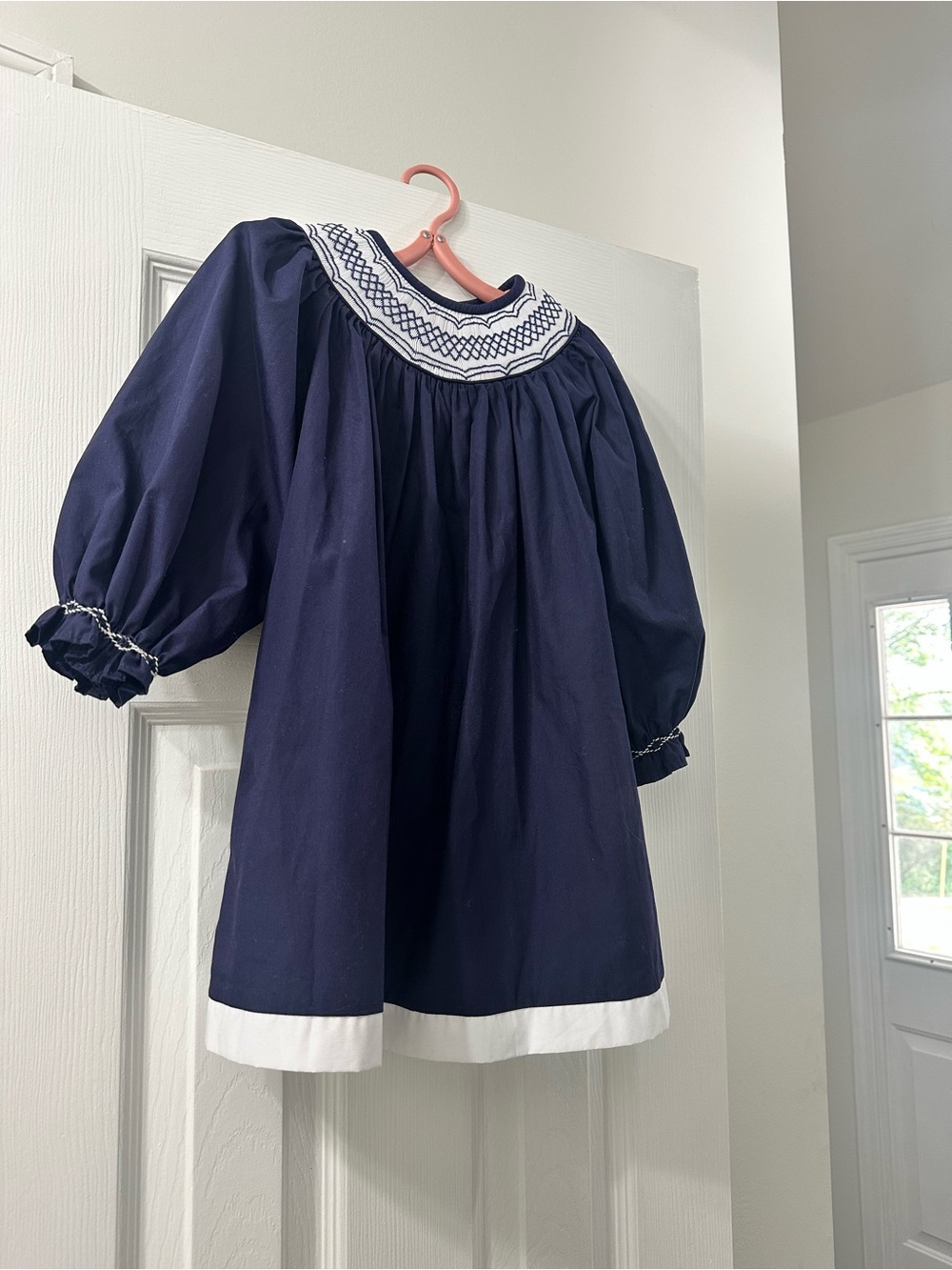 The Beaufort Bonnet Company (TBBC) Navy Smocked Dress